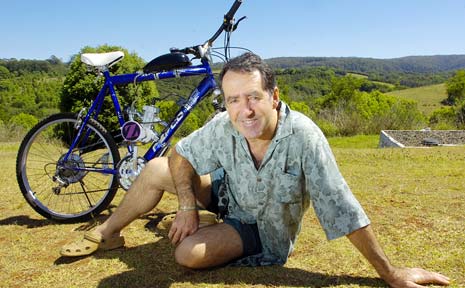 Greame Leishman of Rosebank, with one of his motorised bicycles. Greame Leishman of Rosebank, with one of his motorised bicycles.