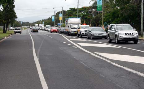 A file photograph of traffic heading for the Byron Bay CBD lined up in Ewingsdale Road. A file photograph of traffic heading for the Byron Bay CBD lined up in Ewingsdale Road.