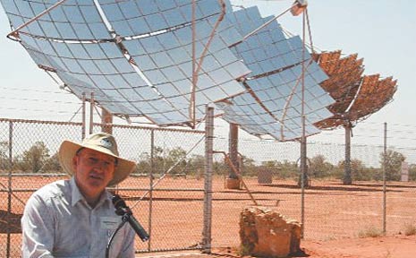 Ergon Energy acting general manager of operations, Central region, Stephen Simpson, addresses guests at the openinig of the new Windorah Solar Farm. Ergon Energy acting general manager of operations, Central region, Stephen Simpson, addresses guests at the openinig of the new Windorah Solar Farm.
