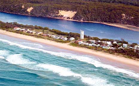 The coastal village of Wooli. The coastal village of Wooli.