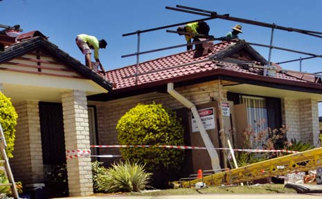 The house that was hit when a drunk teenage learner driver veered off the road. The house that was hit when a drunk teenage learner driver veered off the road.