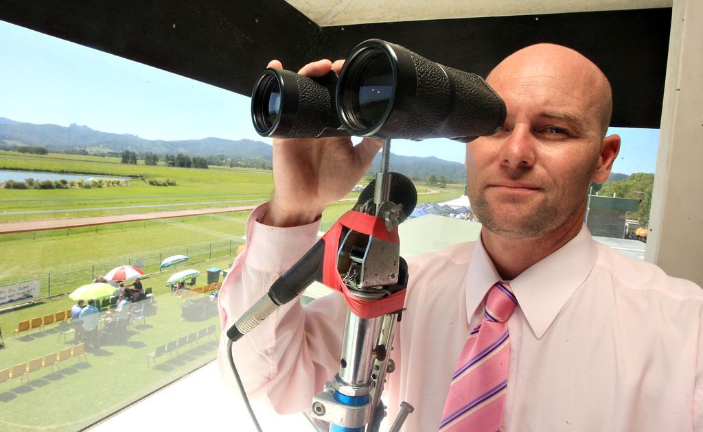 Race caller Daniel Farrell. Race caller Daniel Farrell.