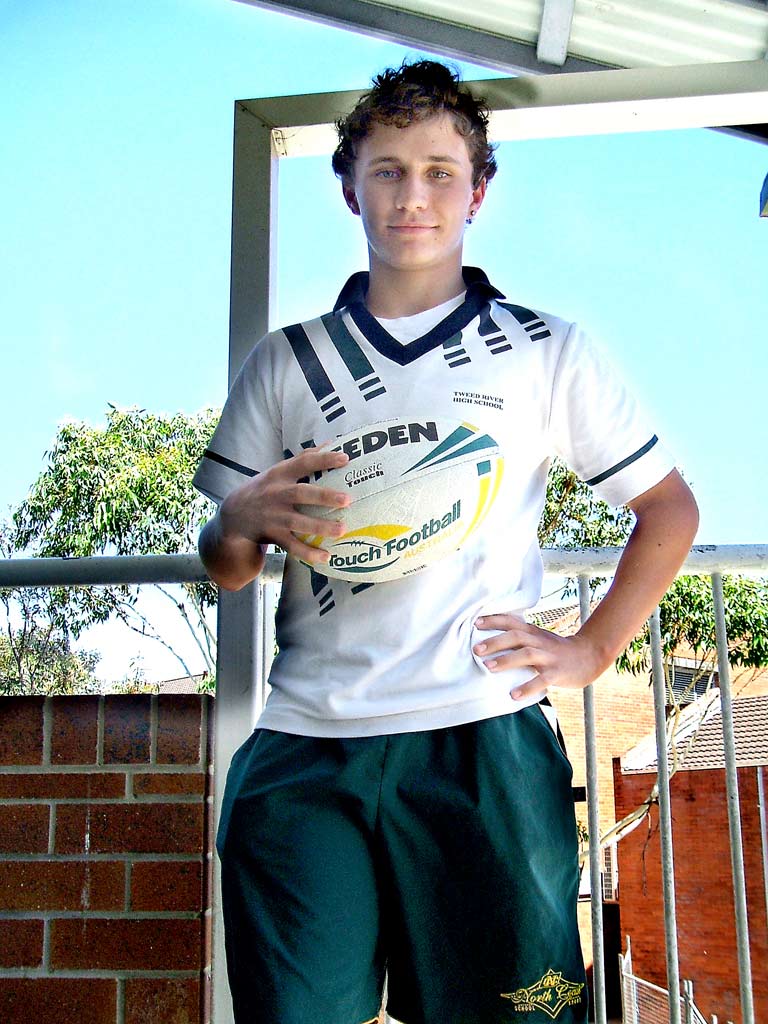 Touch Football referee Joshua Harmer. Touch Football referee Joshua Harmer.