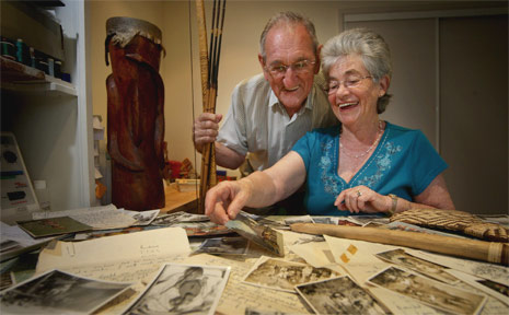 Margaret and Frank Schellenberger are writing a book about their lives in New Guinea. Margaret and Frank Schellenberger are writing a book about their lives in New Guinea.