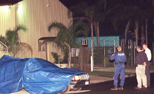 Investigators outside The Sanctum brothel in Chinderah in May 2000 when Victor Elliot was executed. Investigators outside The Sanctum brothel in Chinderah in May 2000 when Victor Elliot was executed.
