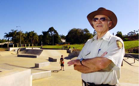Harry Briguglil, of Summerland Security, patrols the Goonellabah Youth Plaza until 8pm each day. The Lismore City Council was forced to employ security guards because of increased violence at the facility. Harry Briguglil, of Summerland Security, patrols the Goonellabah Youth Plaza until 8pm each day. The Lismore City Council was forced to employ security guards because of increased violence at the facility.