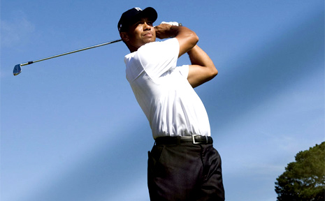 Tiger Woods in full siwng. Tiger Woods in full siwng.
