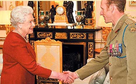Mark Donaldson VC meeting the Queen. Mark Donaldson VC meeting the Queen.
