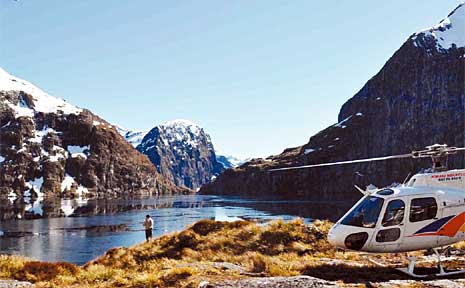 One of the best ways to see New Zealand is a helicopter ride over Milford Sound, which lands on a glacier and offers a stroll on ice. One of the best ways to see New Zealand is a helicopter ride over Milford Sound, which lands on a glacier and offers a stroll on ice.