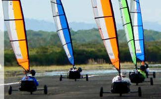 Ground Sailing blokarts at Evans Head. Ground Sailing blokarts at Evans Head.