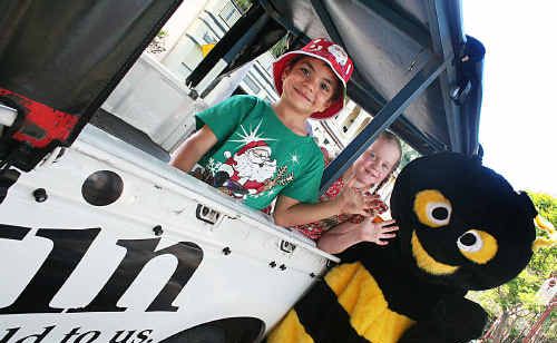 Jesse O’Donnell and Ashley Bennett with Buzzy Bee are getting ready to star in the Heart Foundation and Stockland Rockhampton Christmas Parade where they will ride with Santa. Jesse O’Donnell and Ashley Bennett with Buzzy Bee are getting ready to star in the Heart Foundation and Stockland Rockhampton Christmas Parade where they will ride with Santa.