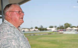 John Diamond, whose motto is ‘you can achieve anything’ looks over Browne Park. John Diamond, whose motto is ‘you can achieve anything’ looks over Browne Park.