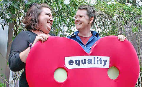 Amber McBride and Annabelle Keene believe same-sex couples should have the same rights as heterosexual couples. Amber McBride and Annabelle Keene believe same-sex couples should have the same rights as heterosexual couples.