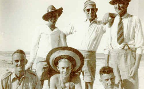Some of the surf club’s foundation members including long-standing secretary Joe McRae, wearing a tie. Some of the surf club’s foundation members including long-standing secretary Joe McRae, wearing a tie.