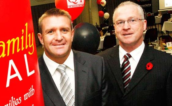 Shane Webcke and APN CEO Mark Jamieson launch the adopt-a-family appeal. Shane Webcke and APN CEO Mark Jamieson launch the adopt-a-family appeal.