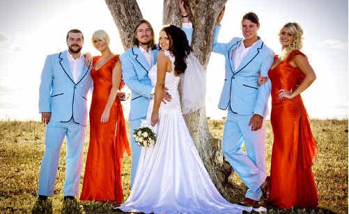 The wedding party. The wedding party.