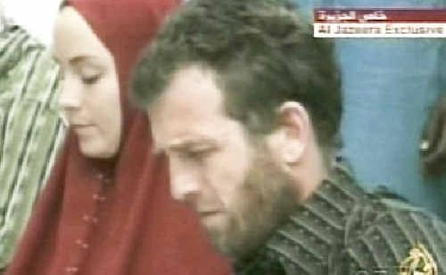 Footage of Amanda Lindhout and Nigel Brennan from television network Al Jazeera which was aired last year. Footage of Amanda Lindhout and Nigel Brennan from television network Al Jazeera which was aired last year.