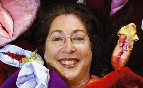 Laura-Doe Harris of the online shop yoni.com with a selection of her much loved Wondrous Vulva Puppets. Laura-Doe Harris of the online shop yoni.com with a selection of her much loved Wondrous Vulva Puppets.