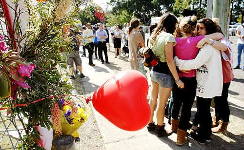 Jai Morcom's grieving friends. Jai Morcom's grieving friends.