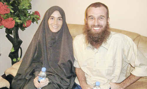 Journalists Amanda Lindhout and Nigel Brennan, after their release from captivity. Journalists Amanda Lindhout and Nigel Brennan, after their release from captivity.
