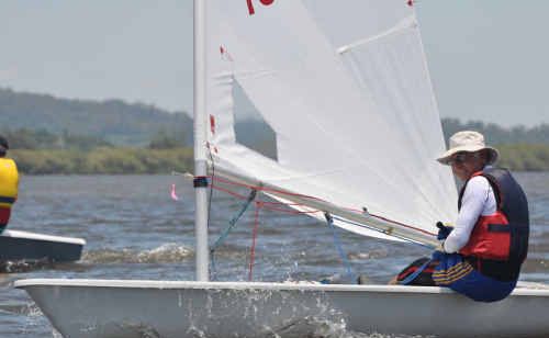 Paul Hargan showed impressive form in his Laser. Paul Hargan showed impressive form in his Laser.
