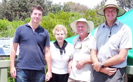 PLAQUES UNVEILED: At the unveiling of interpretative panels at Flat Rock last week (from left) Cr Jeff Johnson, co-founder of Angels Beach Dune Care Shirley White, Dr Lee Andresen from Ballina Coastcare Inc, and Ballina Shire Council’s natural resources extension officer, James Brideson. PLAQUES UNVEILED: At the unveiling of interpretative panels at Flat Rock last week (from left) Cr Jeff Johnson, co-founder of Angels Beach Dune Care Shirley White, Dr Lee Andresen from Ballina Coastcare Inc, and Ballina Shire Council’s natural resources extension officer, James Brideson.