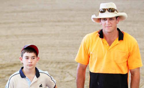 TOUGH DUO: Junior bull rider Brenton Hoare and Stuart Frame are ready for the action at the Great Western Indoor Arena tonight. TOUGH DUO: Junior bull rider Brenton Hoare and Stuart Frame are ready for the action at the Great Western Indoor Arena tonight.