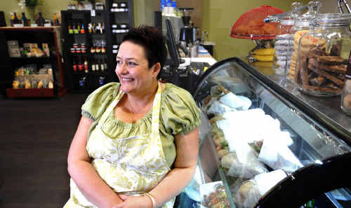 Fiona Guihot in her new deli Gourmet to Go in the Link Arcade. Fiona Guihot in her new deli Gourmet to Go in the Link Arcade.