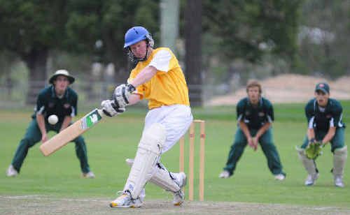 Westlawn’s Brad Inmon plays a pull shot during his innings of 13 against Easts on Monday night. Westlawn’s Brad Inmon plays a pull shot during his innings of 13 against Easts on Monday night.