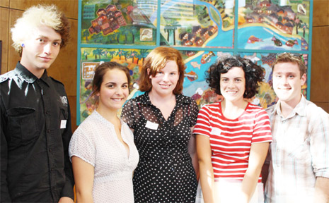 Youth Council representatives (l to r) Robert Green, Elia Hauge, Cara Maku, Zoey Hopkins and Justin Fenwick. Youth Council representatives (l to r) Robert Green, Elia Hauge, Cara Maku, Zoey Hopkins and Justin Fenwick.