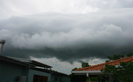 It looked like something out of a doomsday science fiction movie. But as fearsome as this cloud bank looked as it rolled from the south across Suffolk Park last Thursday evening, in the end it didn’t produce one drop of rain or lightning fireworks. It looked like something out of a doomsday science fiction movie. But as fearsome as this cloud bank looked as it rolled from the south across Suffolk Park last Thursday evening, in the end it didn’t produce one drop of rain or lightning fireworks.