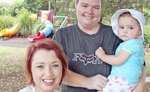 Lismore City Council’s tourism support officer Lisa Audus with Goonellabah mum Amanda Moran and little 16-month-old Sophie. Lismore City Council’s tourism support officer Lisa Audus with Goonellabah mum Amanda Moran and little 16-month-old Sophie.