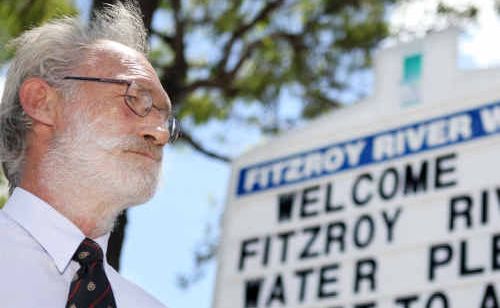 Graham Demeny stands outside Fitzroy River Water’s Glenmore treatment plant yesterday after resigning from his job. Graham Demeny stands outside Fitzroy River Water’s Glenmore treatment plant yesterday after resigning from his job.