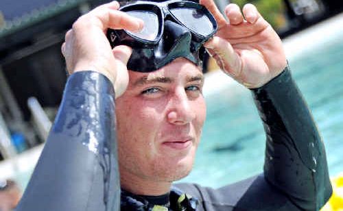 Gladstone freediving champion John Pengelly was yesterday bitten by a three metre bull shark while diving at Lamont Reef. Gladstone freediving champion John Pengelly was yesterday bitten by a three metre bull shark while diving at Lamont Reef.