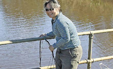 Dr Vanessa Wong takes some samples. Dr Vanessa Wong takes some samples.