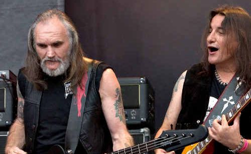Geordie Leach with Mick Cocks performing in Germany in 2007. Geordie Leach with Mick Cocks performing in Germany in 2007.