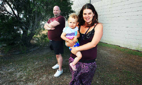 A UK costume shop has offered to clothe Brendan “Bam” McGuinness and Bec Miller, pictured with child Vitani McGuinness, in fancy dress on their wedding day if their Facebook group attracts 10,000 people. A UK costume shop has offered to clothe Brendan “Bam” McGuinness and Bec Miller, pictured with child Vitani McGuinness, in fancy dress on their wedding day if their Facebook group attracts 10,000 people.