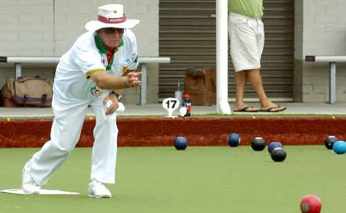 John Gardner in action yesterday in the Summerland Pairs. John Gardner in action yesterday in the Summerland Pairs.