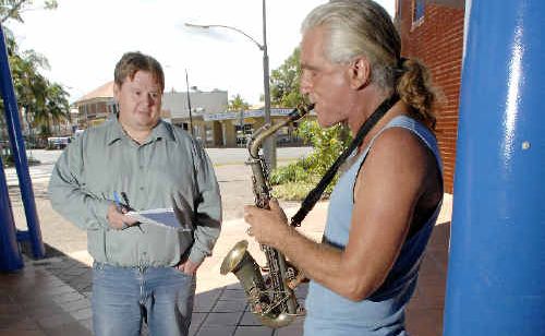 Byron council’s Wayne Bertram and David Ades. Byron council’s Wayne Bertram and David Ades.