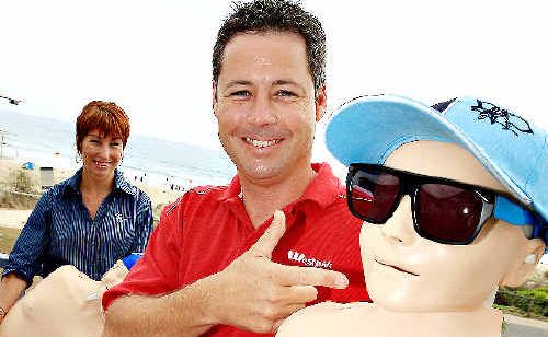 Bilinga Surf Life Saving Club member Lynne Bray and Westpac Bilinga executive manager Paul Lunney with two of the new training mannequins. Bilinga Surf Life Saving Club member Lynne Bray and Westpac Bilinga executive manager Paul Lunney with two of the new training mannequins.