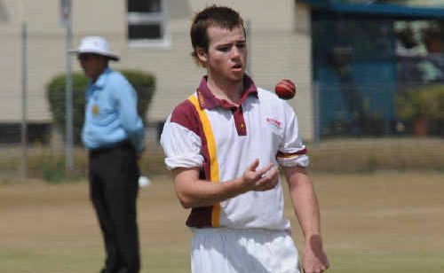 Bundaberg under 19’s bowler Mitchell Waters. Bundaberg under 19’s bowler Mitchell Waters.
