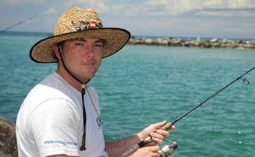 Jay Jones, from Grafton, fishing at Wooli. Jay Jones, from Grafton, fishing at Wooli.