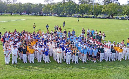 Players and officials in the Under 12 Cricket Carnival. Players and officials in the Under 12 Cricket Carnival.