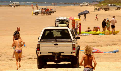 Minnie Water Beach at the weekend. Minnie Water Beach at the weekend.