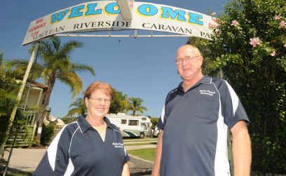 Maclean Riverside Caravan Park managers Cathy and Warren Scriven have been busy catering to an influx of campers who would usually stay at Yamba, but now prefer the lower costs and hospitality of Maclean. Maclean Riverside Caravan Park managers Cathy and Warren Scriven have been busy catering to an influx of campers who would usually stay at Yamba, but now prefer the lower costs and hospitality of Maclean.