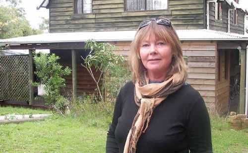 Lenneke Serjeant, of Wooloweyah, in front of her house. Lenneke Serjeant, of Wooloweyah, in front of her house.