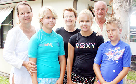 Three generations of the Melville family (from left) Lynda Melville, Lucy Smith, Noela Melville, Kate Smith, Jim Melville and Alex Smith contemplate what could be their last holiday at the Suffolk Park Holiday Park. Three generations of the Melville family (from left) Lynda Melville, Lucy Smith, Noela Melville, Kate Smith, Jim Melville and Alex Smith contemplate what could be their last holiday at the Suffolk Park Holiday Park.