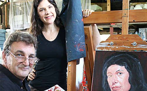 Portrait artist Neil Liddel and Lismore Regional Gallery curator Kezia Geddes with the study of Kezia that will form the basis of a bigger portrait for entry in the Northern Rivers Portrait Prize. Portrait artist Neil Liddel and Lismore Regional Gallery curator Kezia Geddes with the study of Kezia that will form the basis of a bigger portrait for entry in the Northern Rivers Portrait Prize.