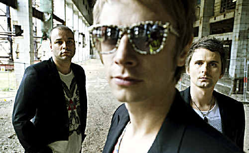 British band Muse (from left) Christopher Wolstenholme, Dominic Howard and Matthew Bellamy. British band Muse (from left) Christopher Wolstenholme, Dominic Howard and Matthew Bellamy.