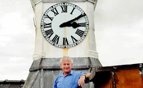 The Grafton Post Office clock is keeping time once again, thanks to Michael Brennan and his son, Aiden. The Grafton Post Office clock is keeping time once again, thanks to Michael Brennan and his son, Aiden.